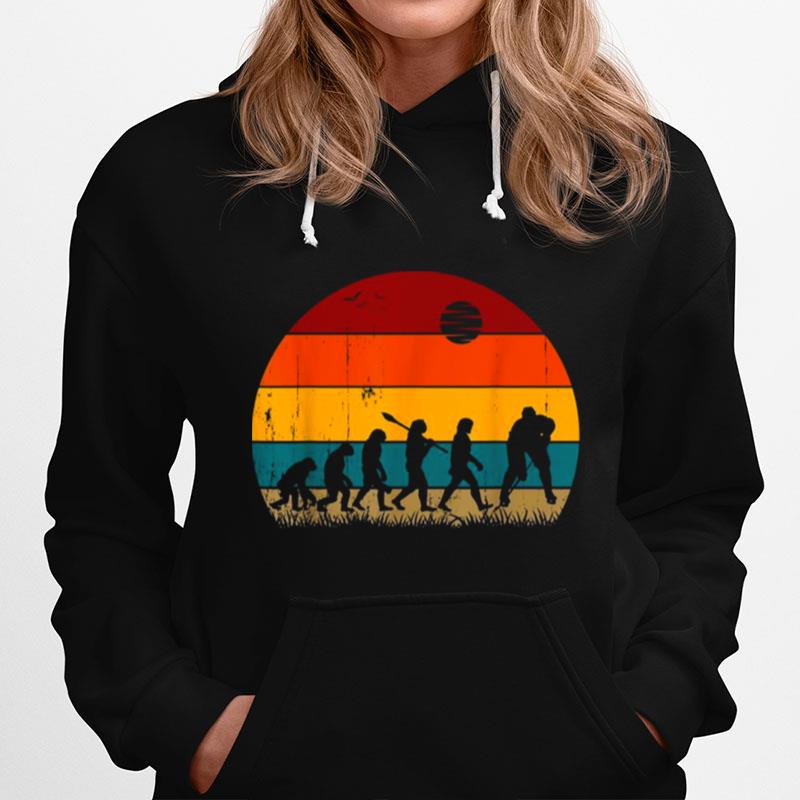 Retro Evolution Hockey Vintage Retro Hockey Hoodie