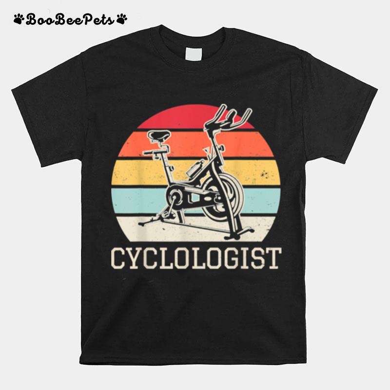 Retro Fitness Bike Home Gym Cardio Glider I Cyclologist T-Shirt