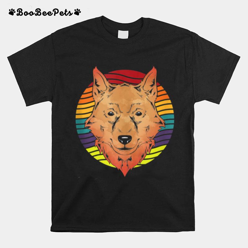 Retro Forest Animal Wolf T-Shirt