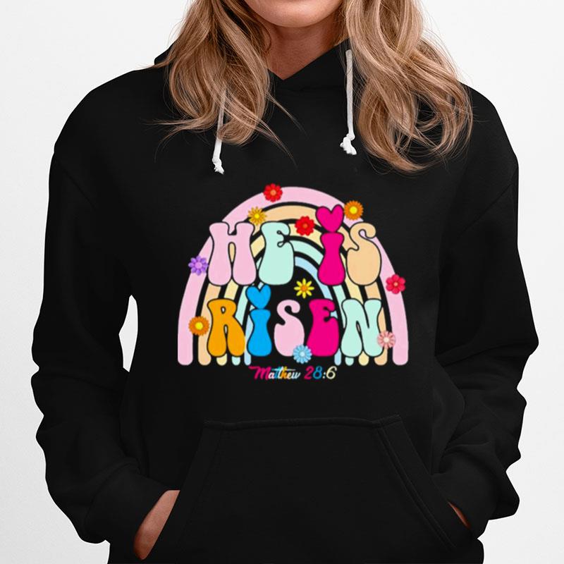 Retro He Is Risen Easter Hoodie