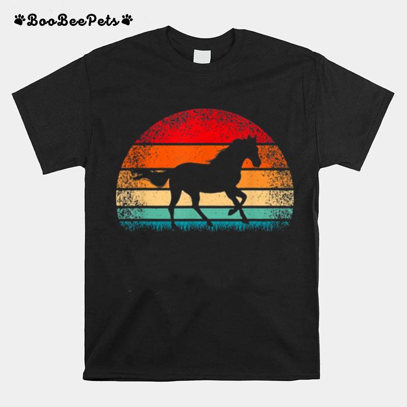 Retro Horse Lover Horseback Riding Cowgirl Western T-Shirt
