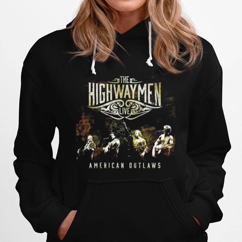 Retro Johnny Cash Art The Highwaymen Hoodie