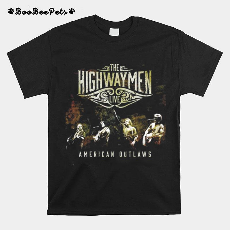 Retro Johnny Cash Art The Highwaymen T-Shirt