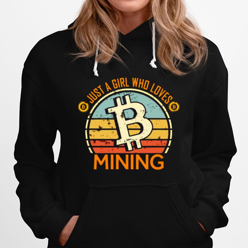 Retro Just A Girl Who Loves Mining Hoodie