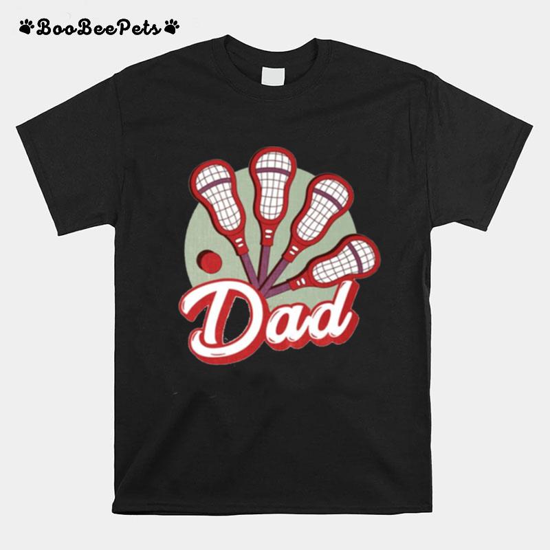 Retro Lacrosse Dad Father Vintage Lacrosse T-Shirt