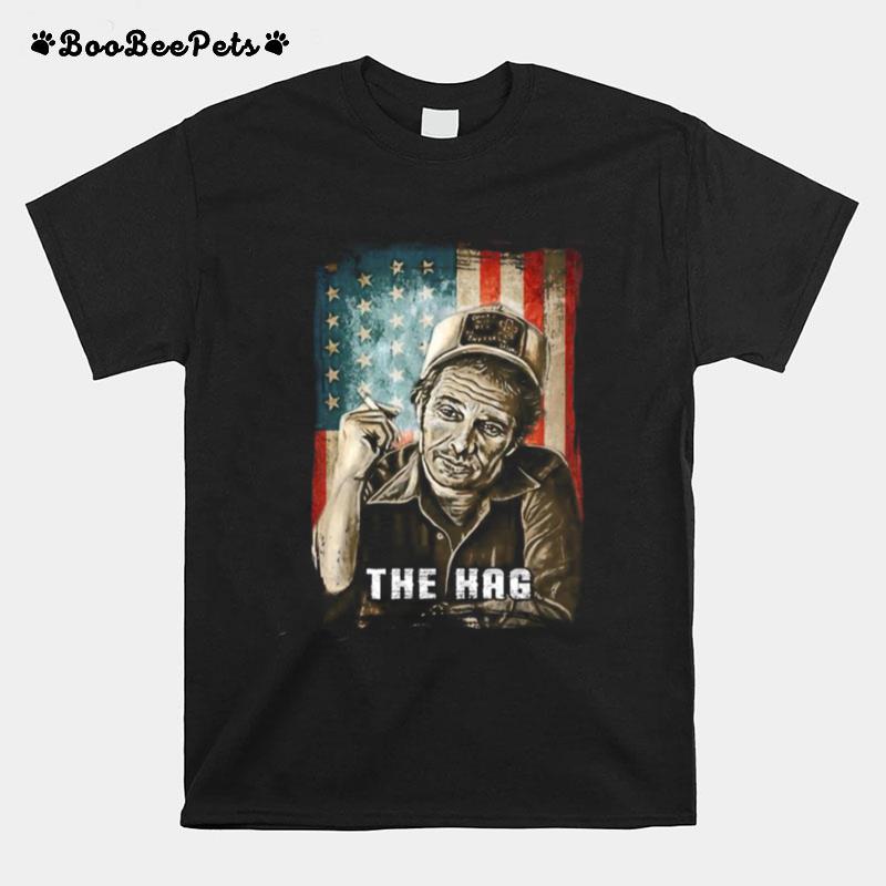 Retro Merle Tees Haggard Country Music The Hag Flag American T-Shirt