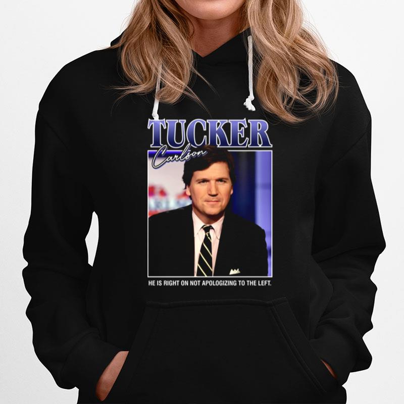 Retro Portrait Tucker Carlson Copy Hoodie