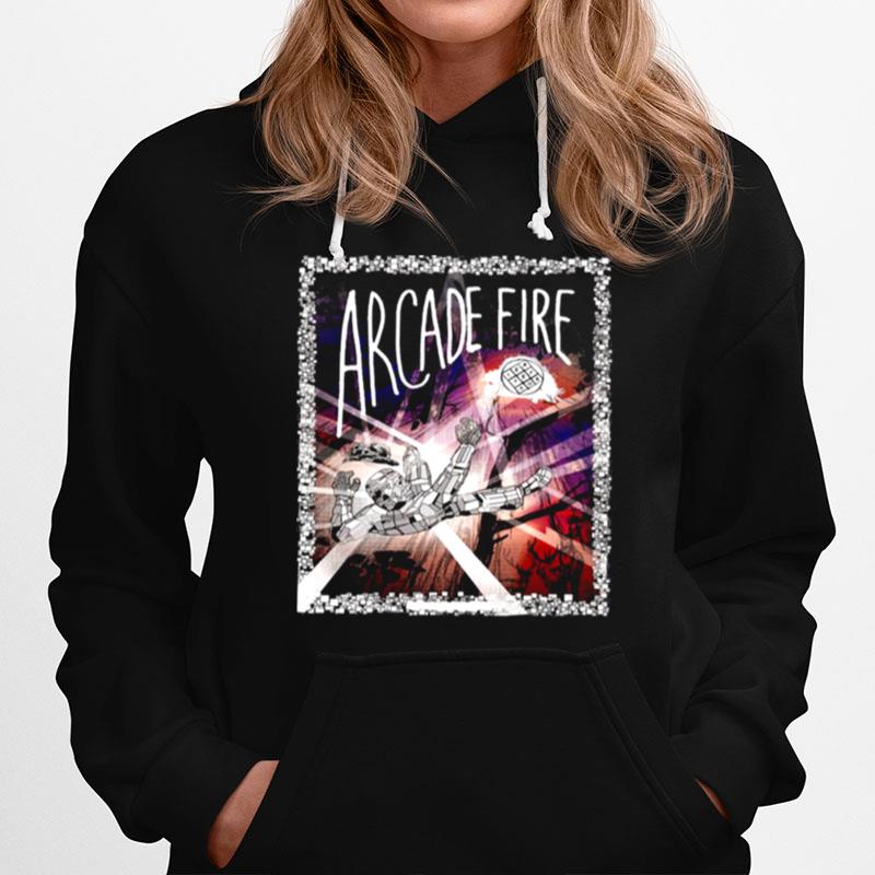 Retro Rock Song Arcade Fire Retro Music Band Hoodie