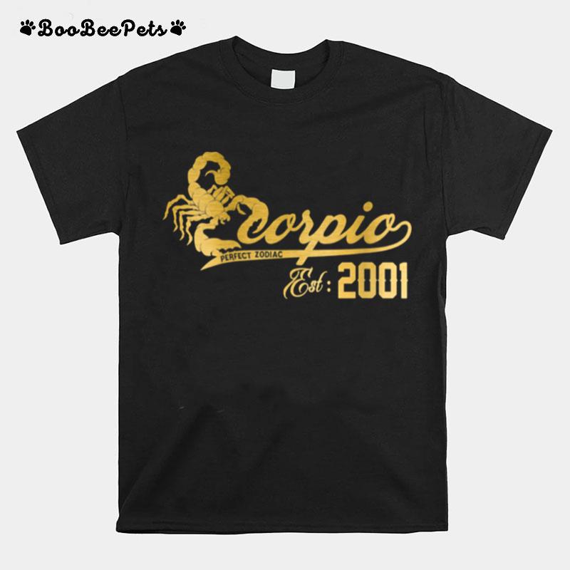 Retro Scorpio 200120 Yrs Old Bday 20Th Birthday T-Shirt