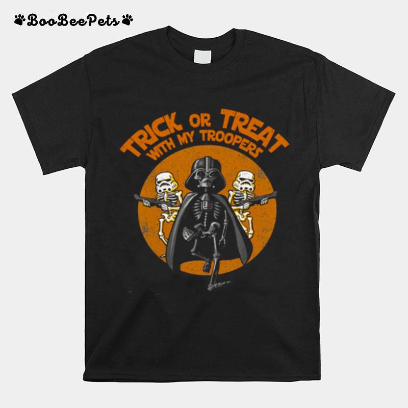 Retro Star Wars Darth Vader Trick Or Treat With My Troopers T-Shirt