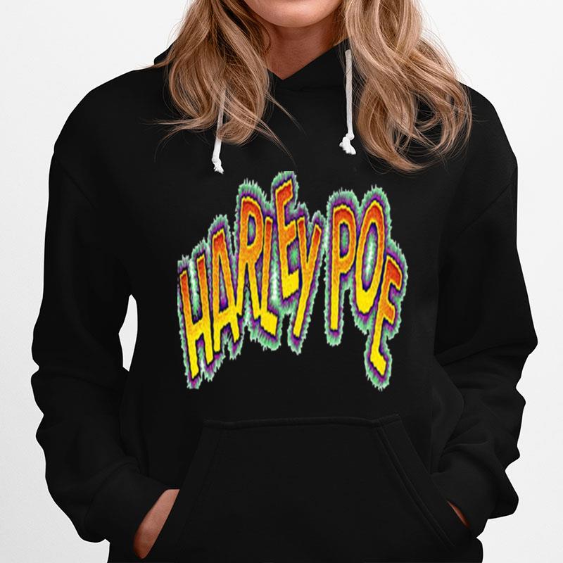 Retro Text Logo Harley Poe Folk Punk Hoodie