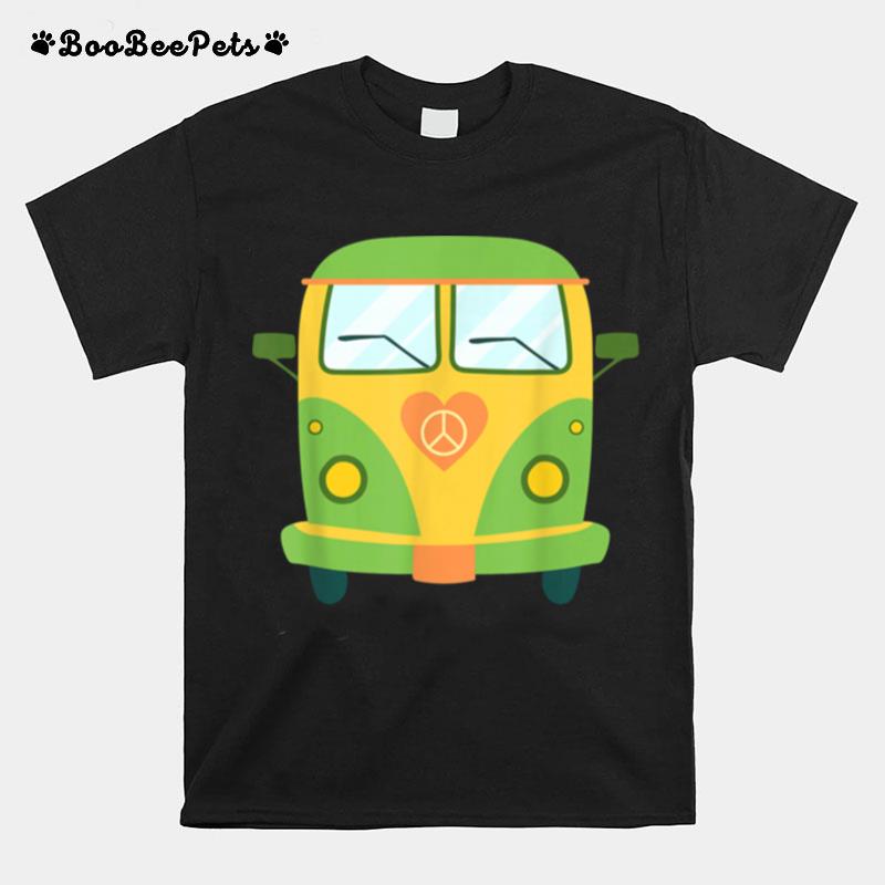 Retro Van Roadtrip Hippie Peace Love Camper T-Shirt