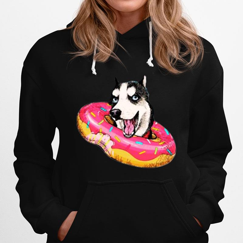 Sily Illustratio Siberian Funny Husky Donut Hoodie