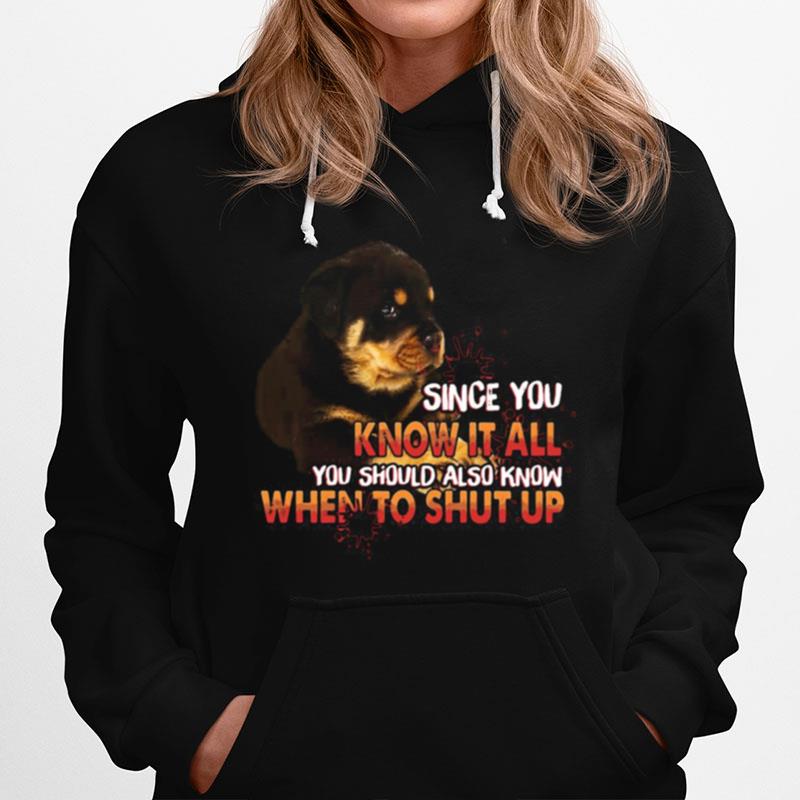Since You Know It All You Should Also Know When To Shut Up Hoodie