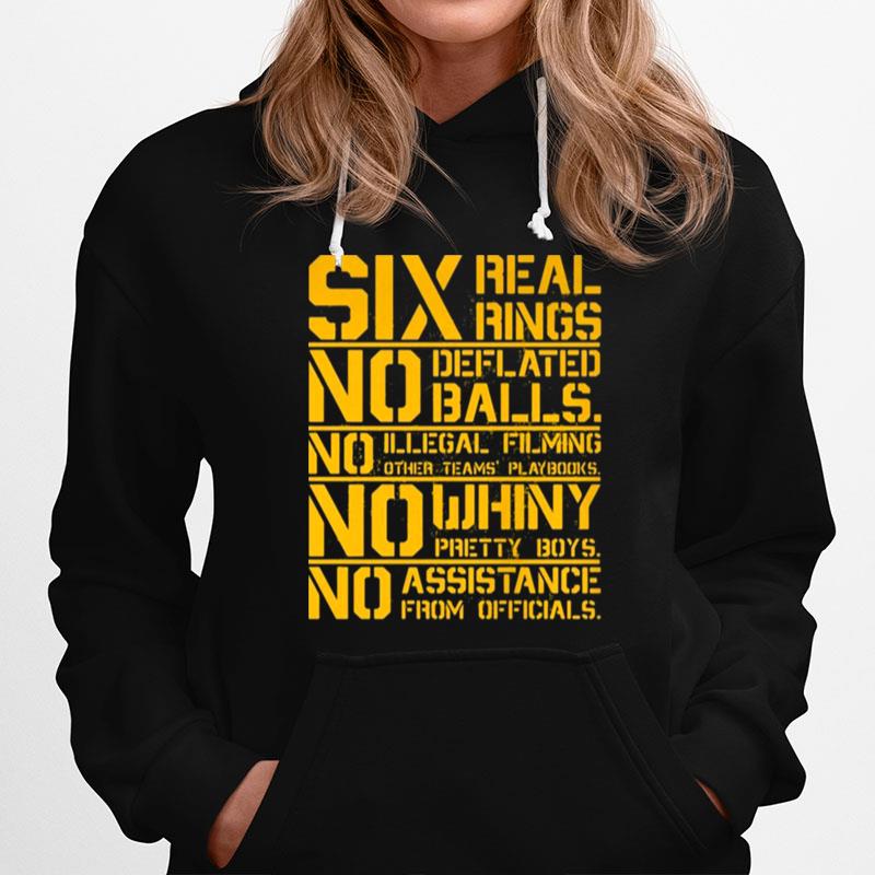 Six Real Rings No Deflated Balls No Illegal Filming Hoodie