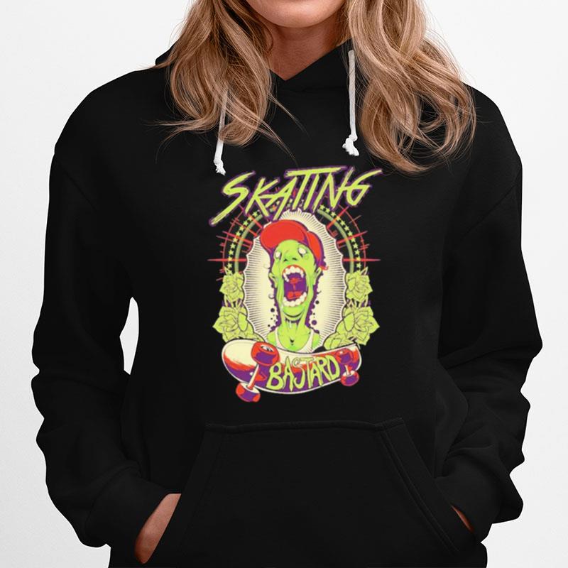 Skating Bastard Zombie Skateboard Hoodie