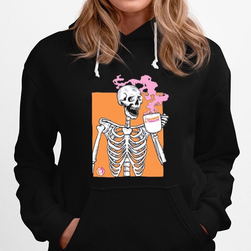 Skeleton Drink Dunkin Donuts Coffee Hoodie