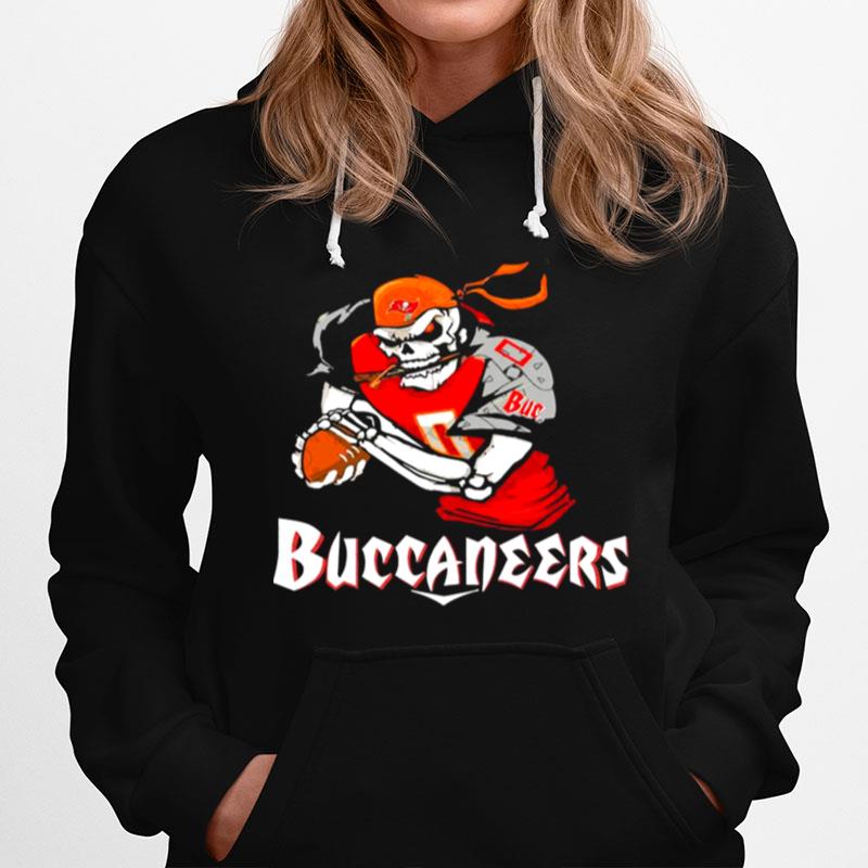 Skeleton Playing Rugby Buccaneers Hoodie