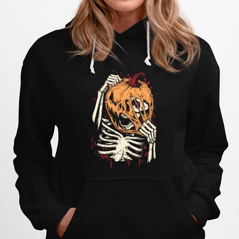 Skeleton Pumpkinhalloween Hoodie