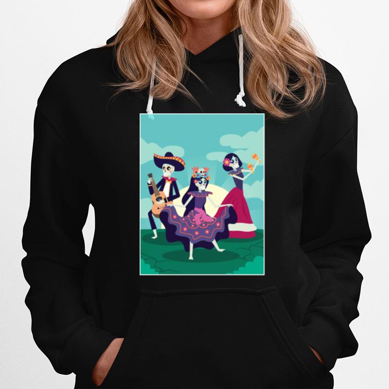 Skeletons Party Dia De Muertos Mexican Holiday Hoodie