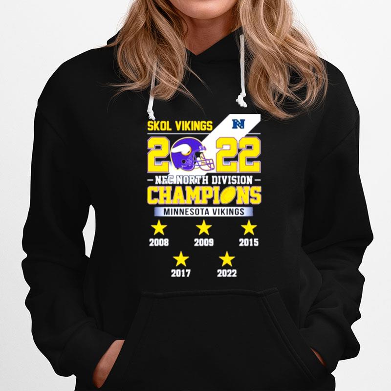 Skol Vikings 2022 Nfc North Division Champions Minnesota Vikings 2008 2022 Hoodie