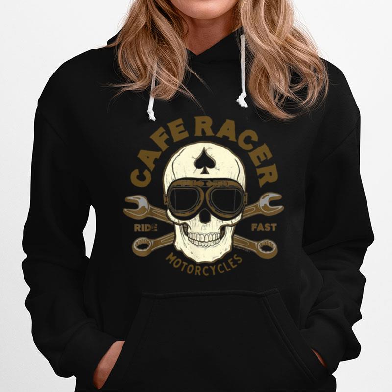 Skull Caferacer Ride Fast Motorcycles Hoodie