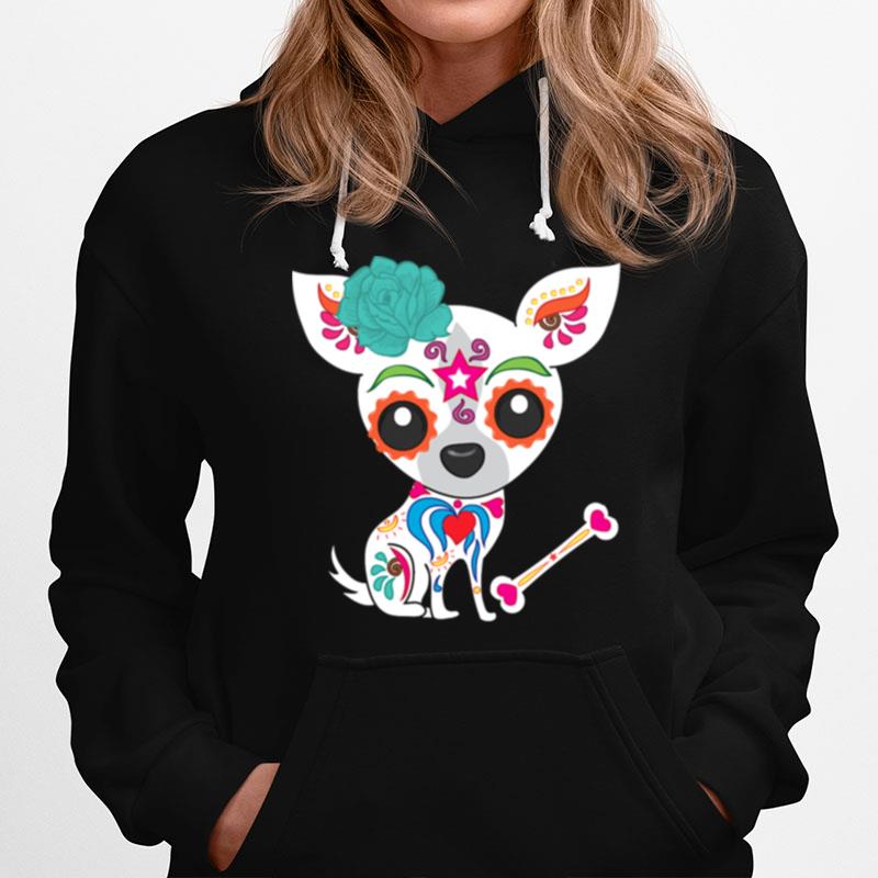 Skull Chihuahua Day Of The Dead Hoodie