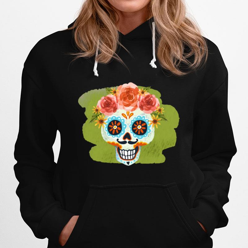 Skull Day Of The Dead In Mexican Hoodie