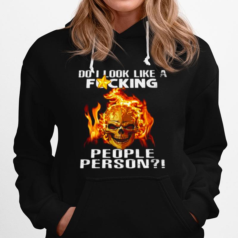 Skull Do I Look Like A Fucking People Person Vintage Hoodie