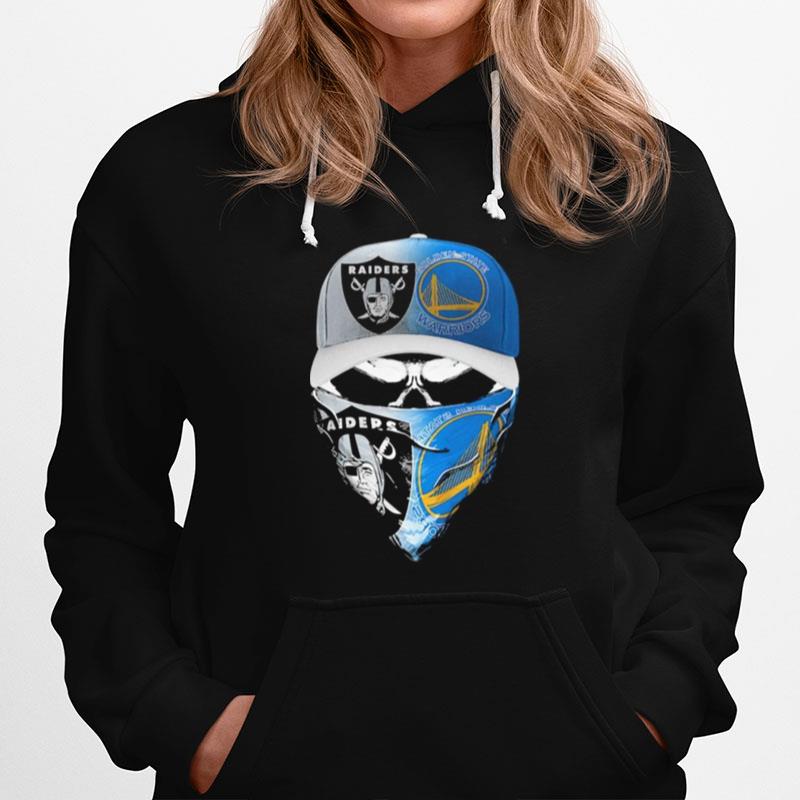 Skull Face Mask Oakland Raiders And Golden State Warriors Hoodie