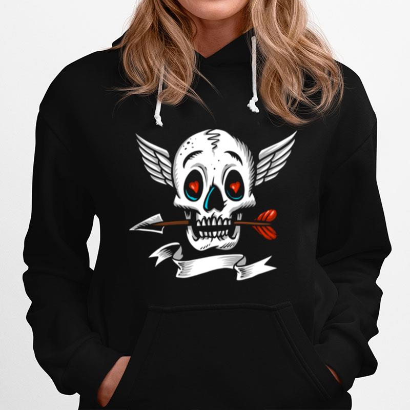 Skull Heart Love Dia De Los Muertos Hoodie