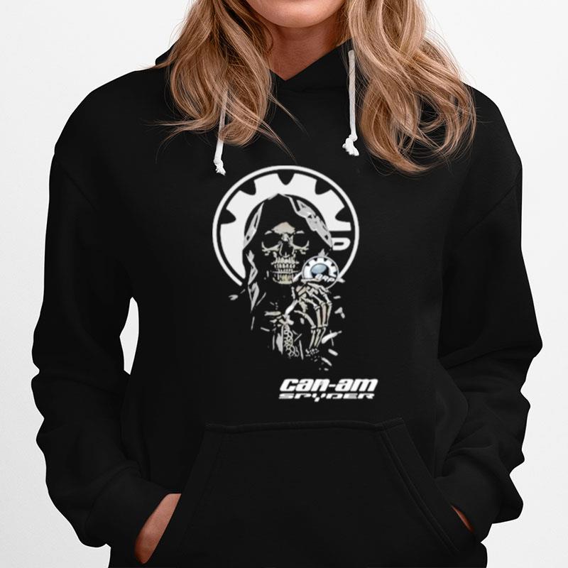 Skull Hug Can Am Spyder Brp Logo Hoodie