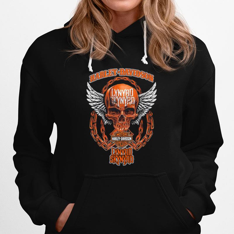 Skull Motor Harley Davidson Cycles Lynyrd Skynyrd Hoodie