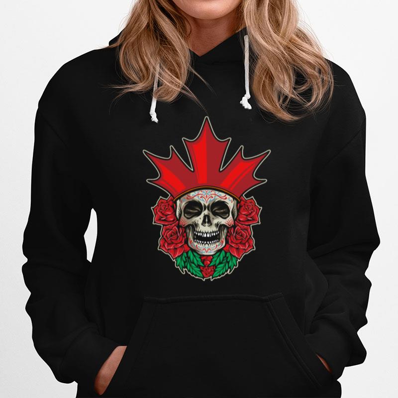 Skull Rose Dia De Muertos Day Of Dead Hoodie