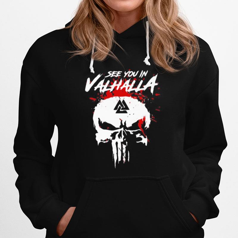 Skull See You In Valhalla Blood Hoodie