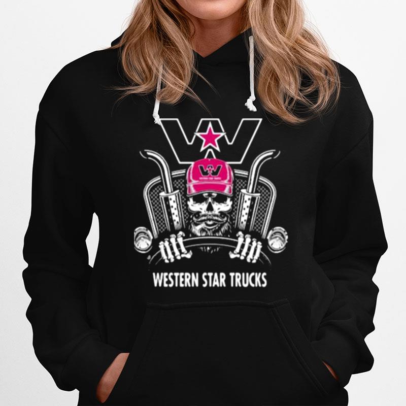 Skull With Western Star Trucks Hoodie