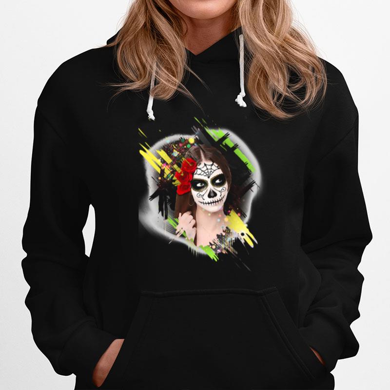 Skull Woman Dia De Los Muertos Day Of Dead Hoodie