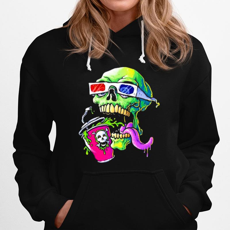 Skull Zombie Drink Coffee Hoodie