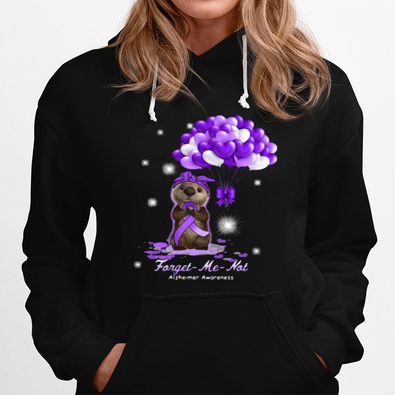 Sloth Forget Me Not Alzheimer Awareness Hoodie