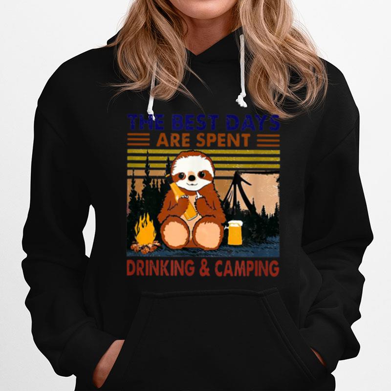Sloth Hug Beer Best Days Are Spent Drinking And Camping T B0B2R9Cd31 Hoodie