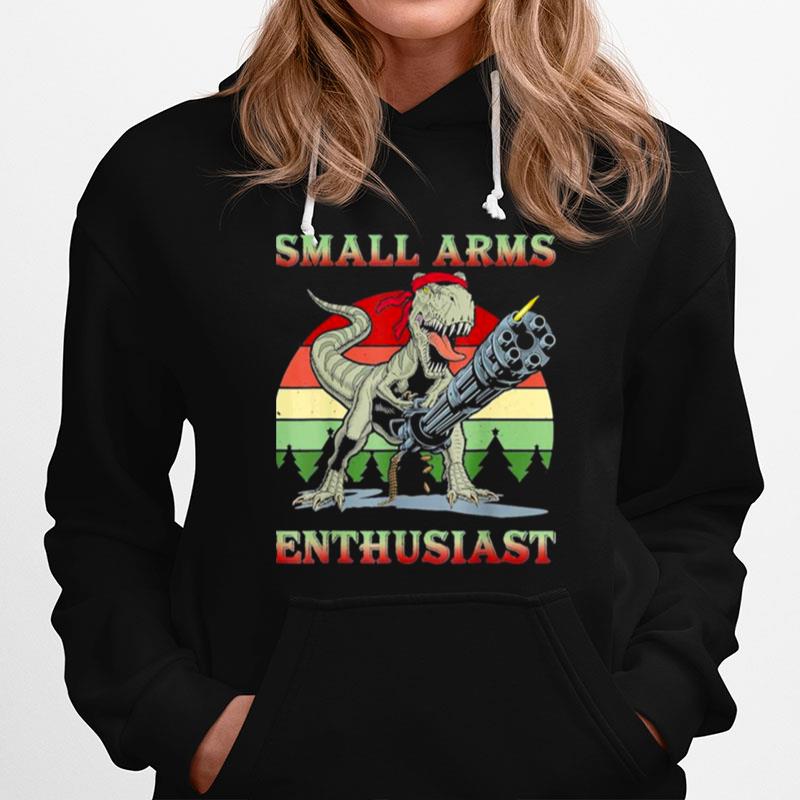 Small Arms Enthusiast T Rex Dinosaur Gun Vintage Hoodie