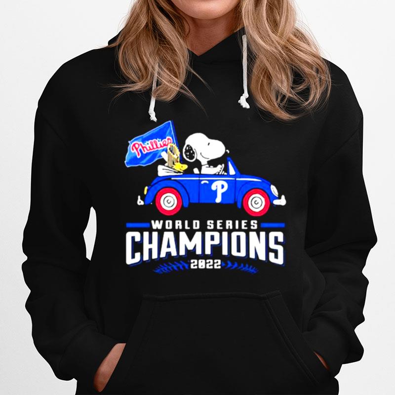 Snoopy And Woodstock Driving Car Philadelphia Phillies 2022 World Series Champions Hoodie