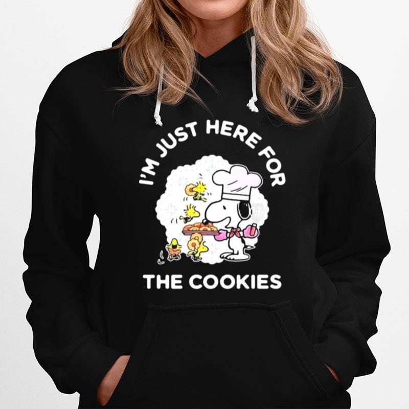 Snoopy And Woodstock I'M Just Here For The Cookies Hoodie