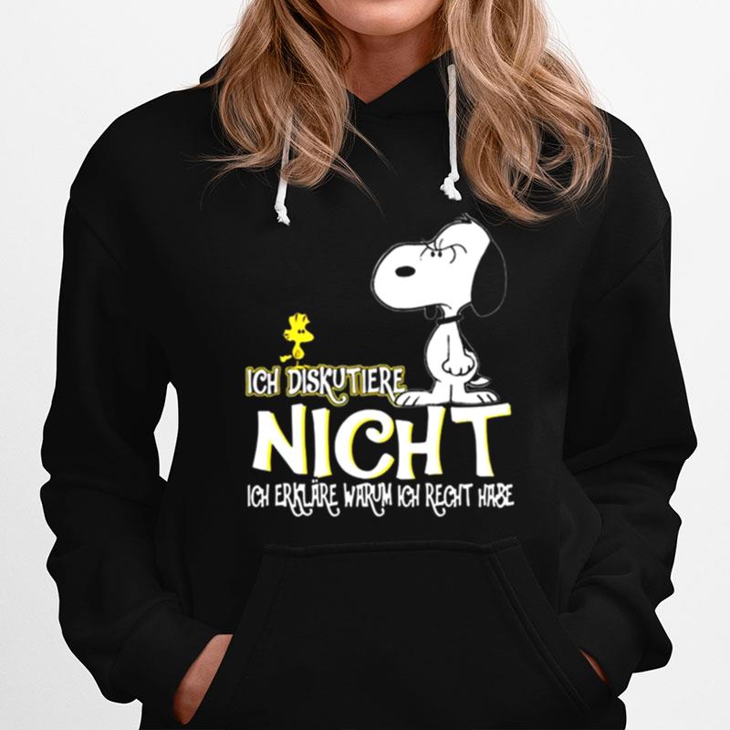 Snoopy And Woodstock Ich Diskutiere Nicht Ich Erklare Warum Ich Recht Hase Hoodie