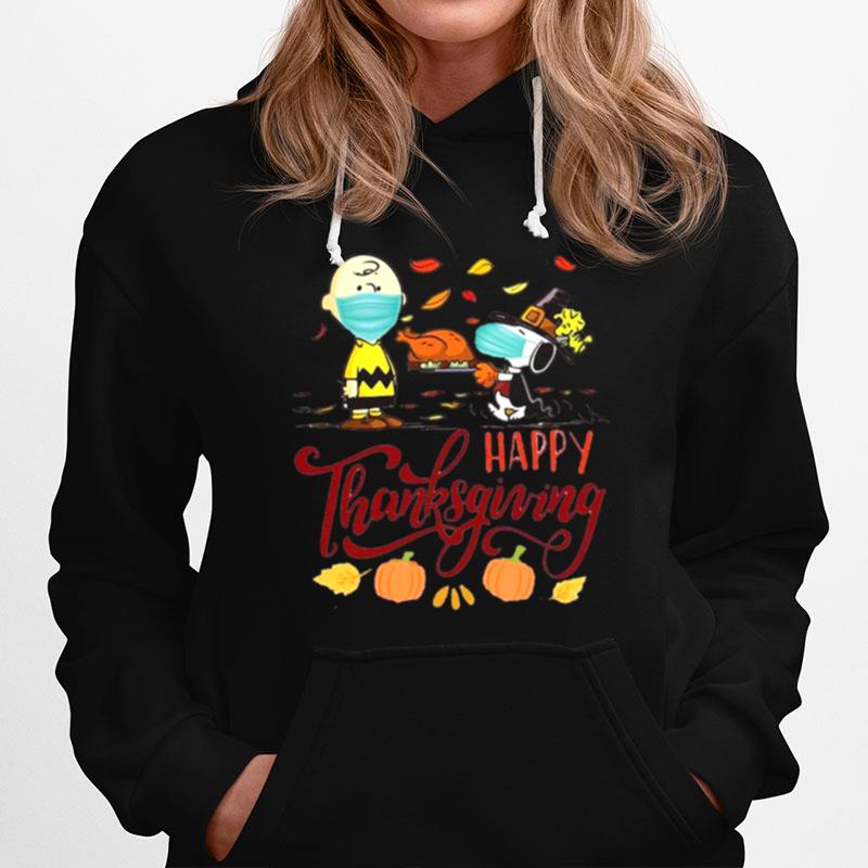 Snoopy Charlie Brown Quarantine Happy Thanksgiving Hoodie