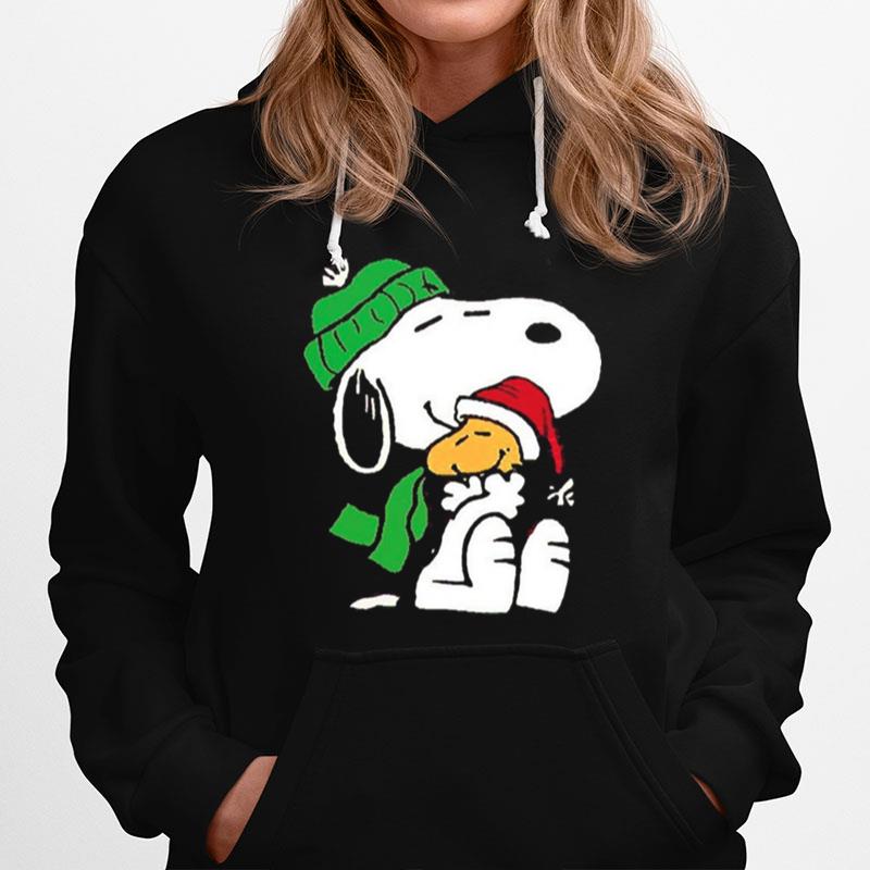 Snoopy Hug Woodstock Merry Christmas Hoodie