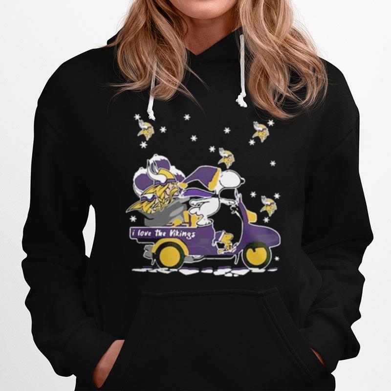 Snoopy I Love The Minnesota Vikings Christmas 2022 Hoodie