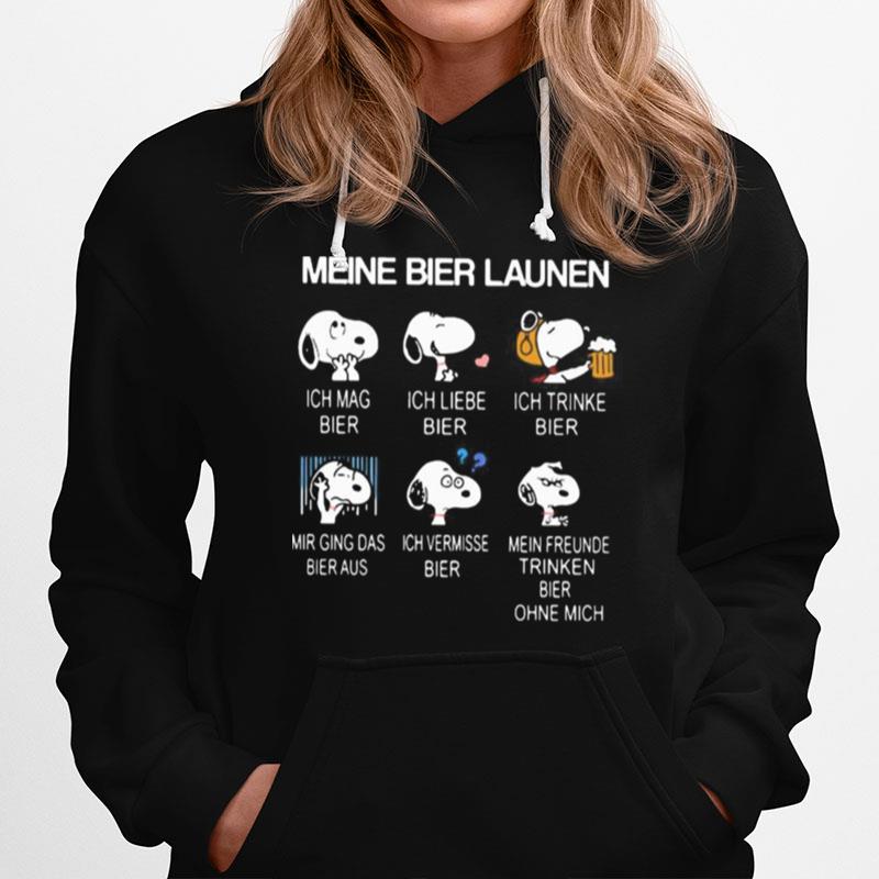 Snoopy Meine Bier Launen Ich Mag Bier Ich Liebe Bier Ich Trinkie Bier Hoodie