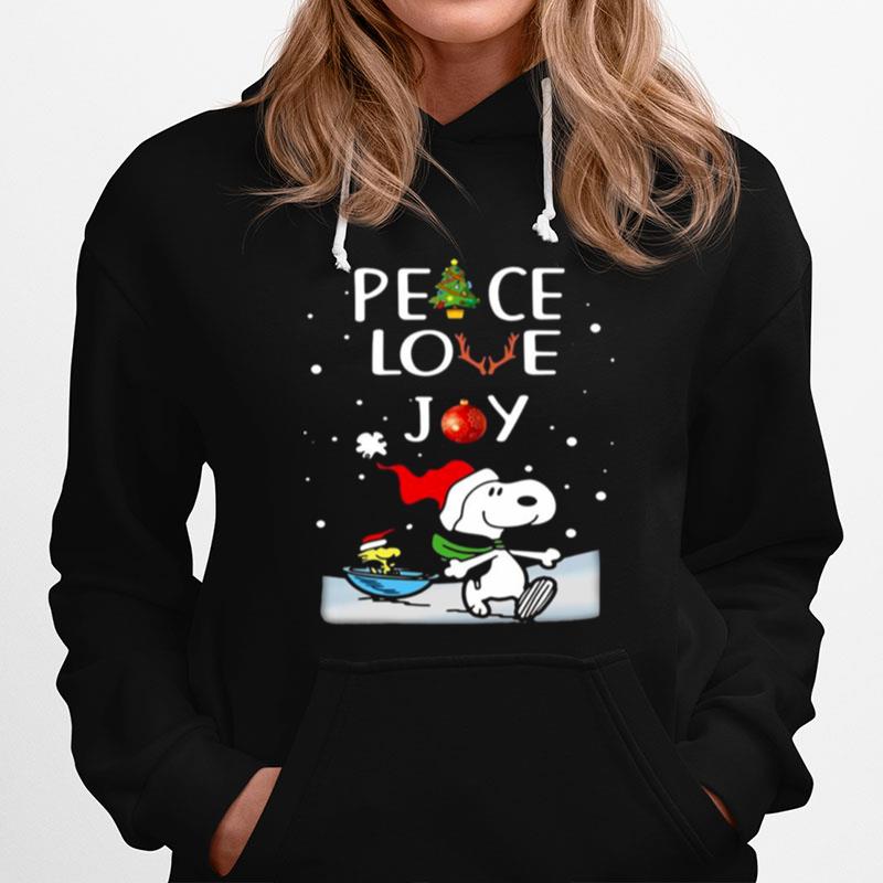 Snoopy Peace Love Joy Christmas Sihrt Hoodie
