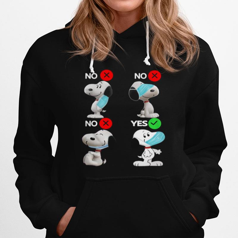 Snoopy Right Way To Wear Mask Hoodie